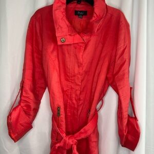 Puli Vibrant Red Belted Coat